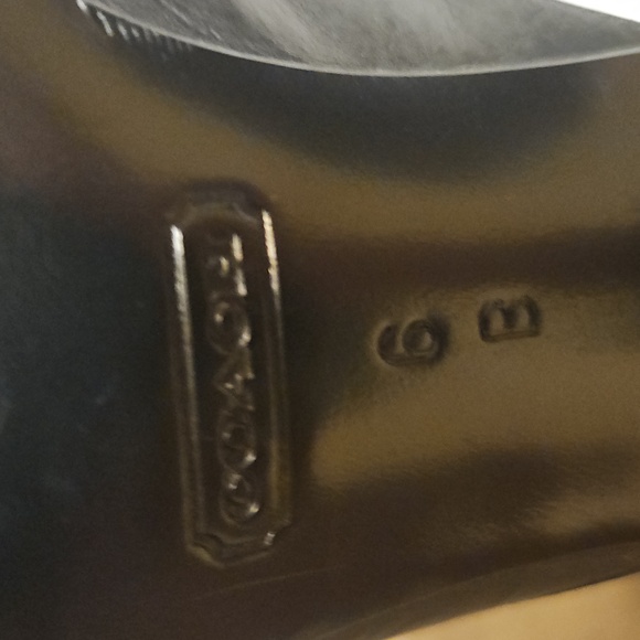 Coach Black Letter Mules 6b - Picture 5 of 5